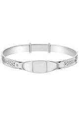 very nice tiny silver id  baby bangle